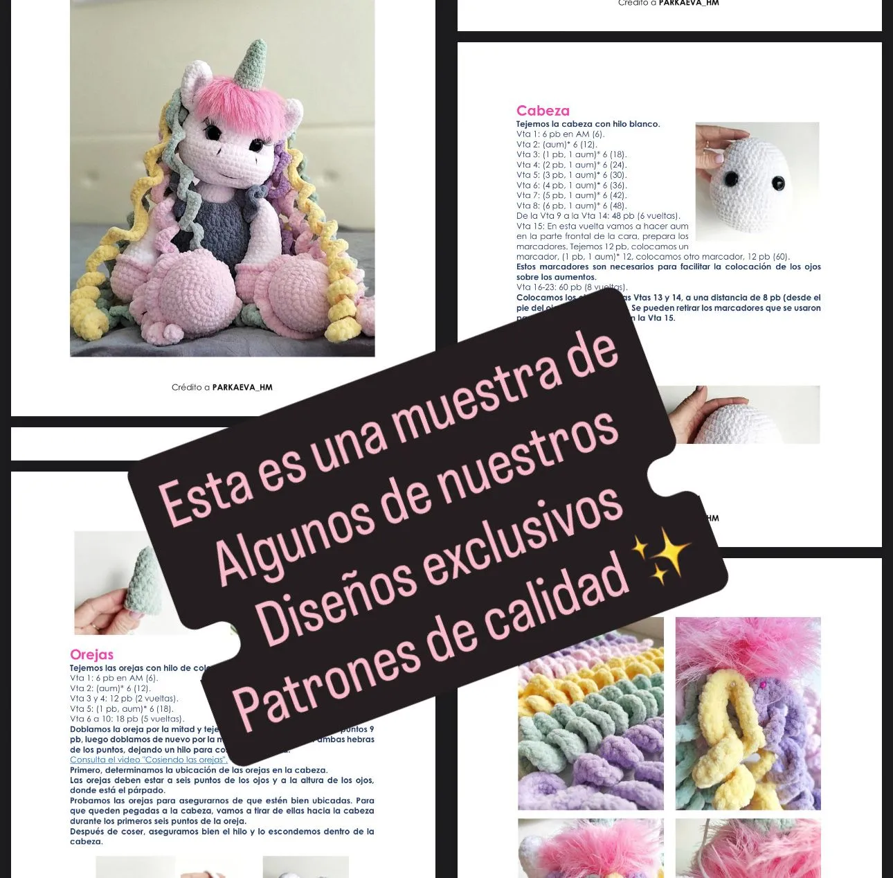 Calidad de Colección de más de 100 Patrones de Amigurumis en Chenille
